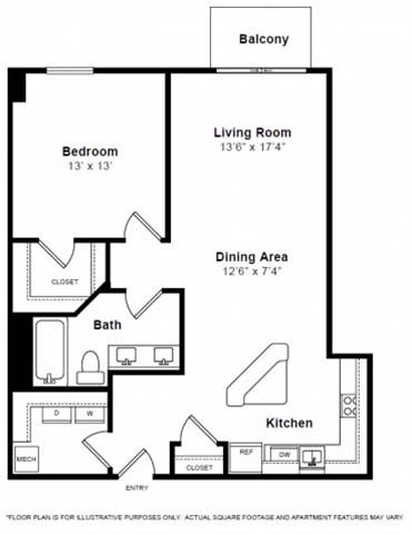 Tribeca Floorplan at The Manhattan Tower and Lofts