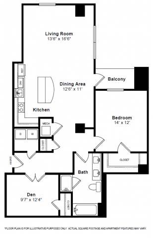 Williamsburg Floorplan at The Manhattan Tower and Lofts