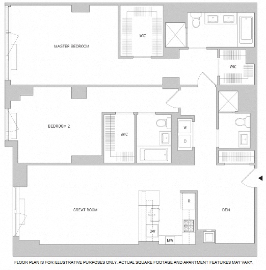 2 bed 2 bath floor plan