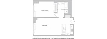 1 Br 1Bth 1 Floorplan at The Aldyn