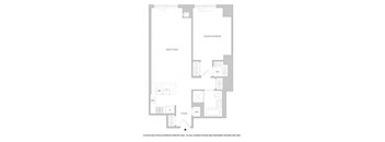 1 Br 1Bth 3 Floorplan at The Aldyn