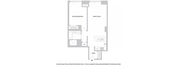 1 Br 1Bth 2 Floorplan at The Aldyn