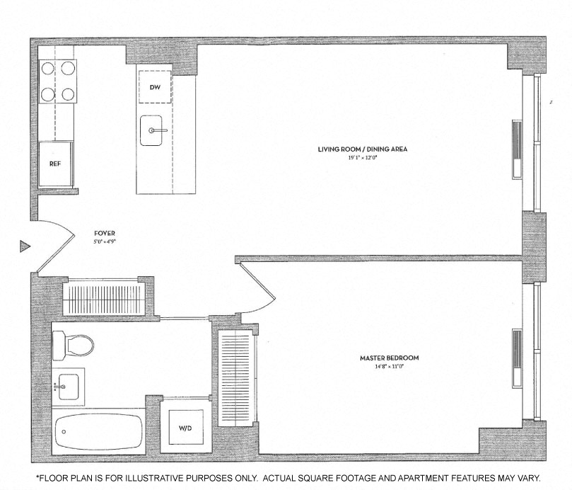 Studio 1 2 3 Bedroom Apartments Floor Plans The Ashley