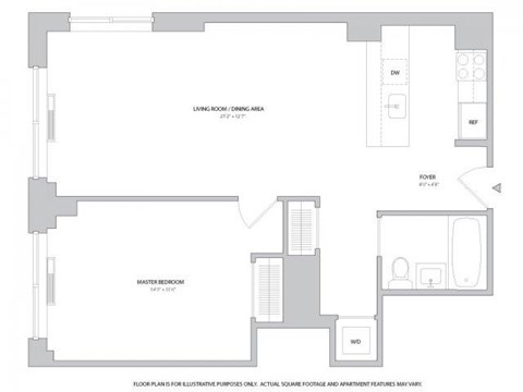 1BR 1Bth - 4 Floorplan at The Ashley