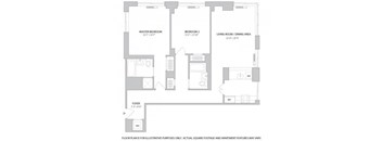 2BR 2Bth - 1 Floorplan at The Ashley