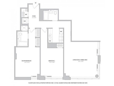 2BR 2Bth - 4 Floorplan at The Ashley
