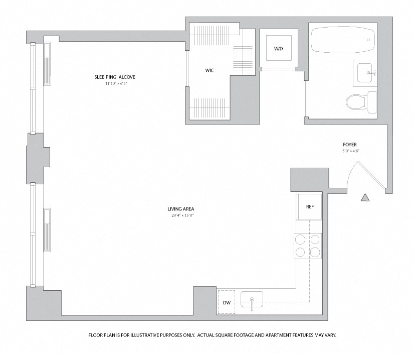 Studio3 Floorplan at The Ashley