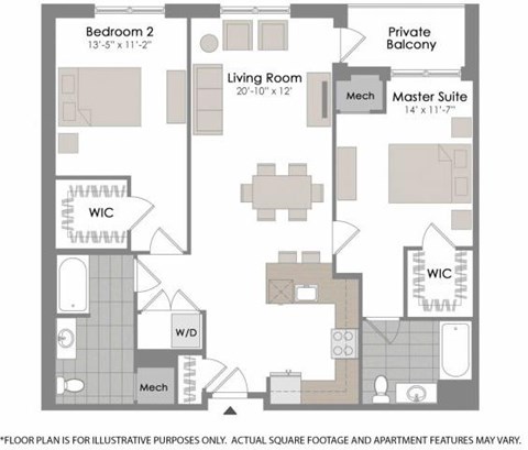 Floorplan at Twenty50 by Windsor, 2050 N. Central Rd., Fort Lee, NJ 07024