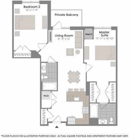 Floorplan at Twenty50 by Windsor, 2050 N. Central Rd., Fort Lee, NJ 07024
