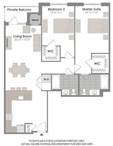 Floorplan at Twenty50 by Windsor, 2050 N. Central Rd., Fort Lee, NJ 07024