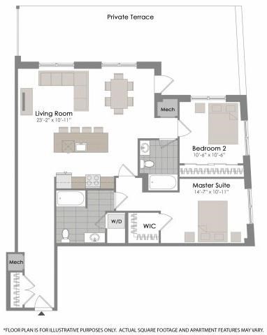 Floorplan at Twenty50 by Windsor, 2050 N. Central Rd., Fort Lee, NJ 07024