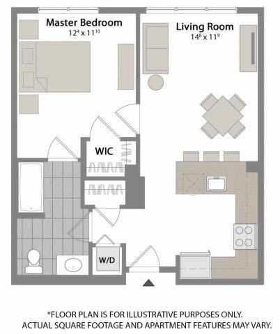 Floorplan at Warren at York by Windsor, 120 York St., Jersey City, NJ 7302