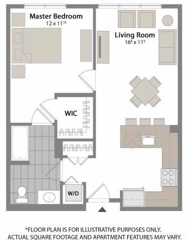 Floorplan at Warren at York by Windsor, 120 York St., Jersey City, NJ 7302