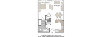 Floorplan at Warren at York by Windsor, 120 York St., Jersey City, NJ 7302