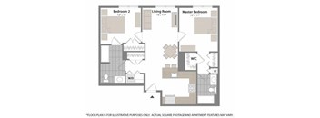 Floorplan at Warren at York by Windsor, 120 York St., Jersey City, NJ 7302