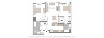 Floorplan at Warren at York by Windsor, 120 York St., Jersey City, NJ 7302