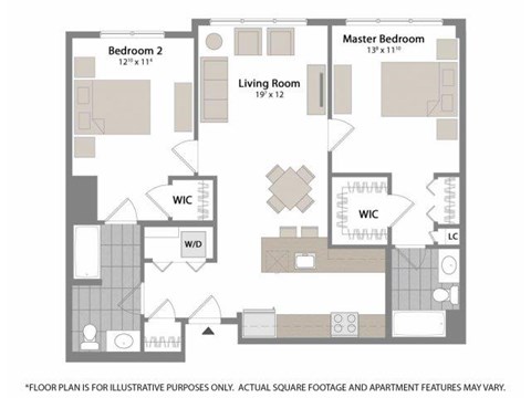 Floorplan at Warren at York by Windsor, 120 York St., Jersey City, NJ 7302