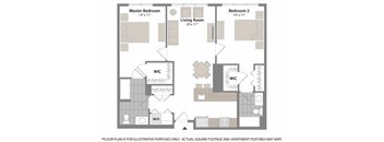 Floorplan at Warren at York by Windsor, 120 York St., Jersey City, NJ 7302
