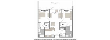 Floorplan at Warren at York by Windsor, 120 York St., Jersey City, NJ 7302
