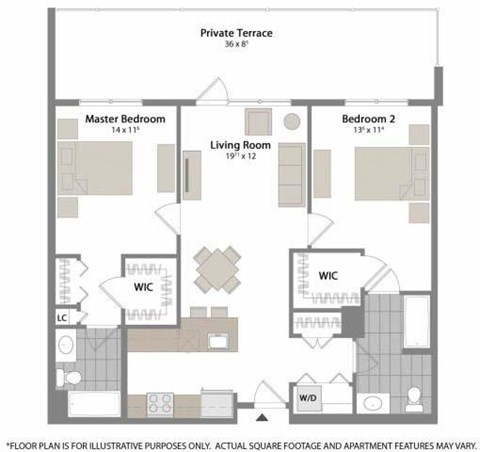 Floorplan at Warren at York by Windsor, 120 York St., Jersey City, NJ 7302