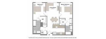 Floorplan at Warren at York by Windsor, 120 York St., Jersey City, NJ 7302