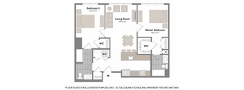 Floorplan at Warren at York by Windsor, 120 York St., Jersey City, NJ 7302