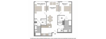 Floorplan at Warren at York by Windsor, 120 York St., Jersey City, NJ 7302