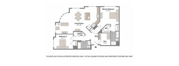 Floorplan at Warren at York by Windsor, 120 York St., Jersey City, NJ 7302