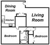 2 Bedroom 1 Bath