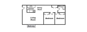 2 Bed 1 Bath