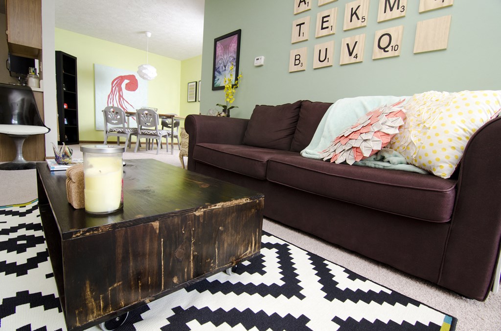 Spacious Living room in East Lansing Apartments near Michigan State University | Eastwinds