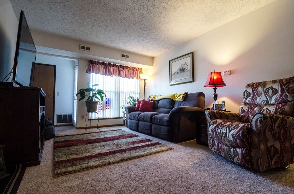Spacious Living room in East Lansing Apartments near Michigan State University | Eastwinds
