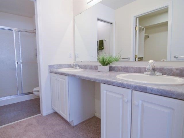 a white bathroom with a sink and a mirror