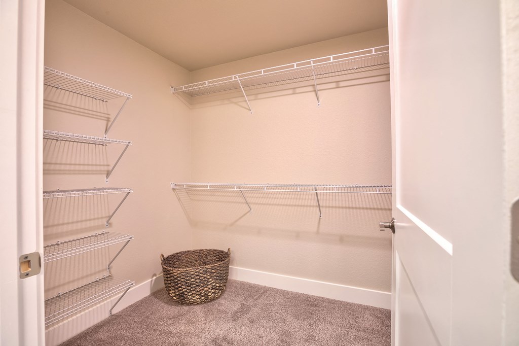 Walk in closet at Verndale Apartments in Lansing, MI 