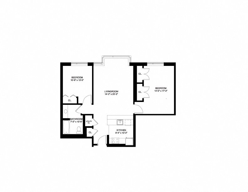 Market Wait List - 2 Bedroom Floor Plan 2