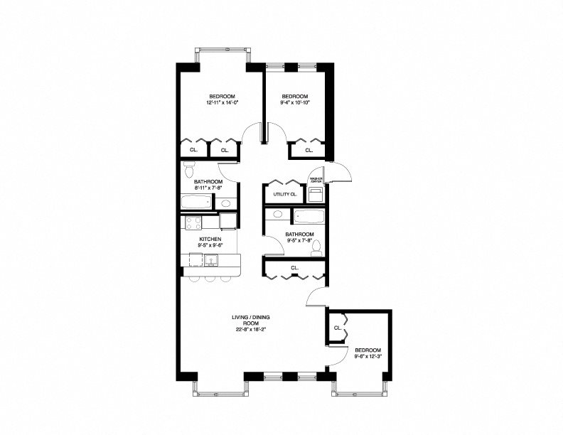 Market Wait List - 3 Bedroom Floor Plan 3
