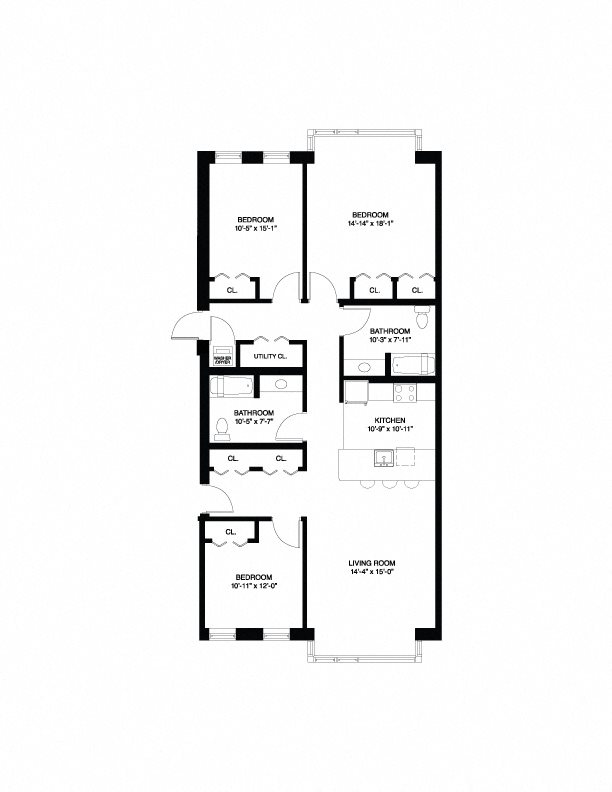 Affordable Wait List - 3 Bedroom Floor Plan 5