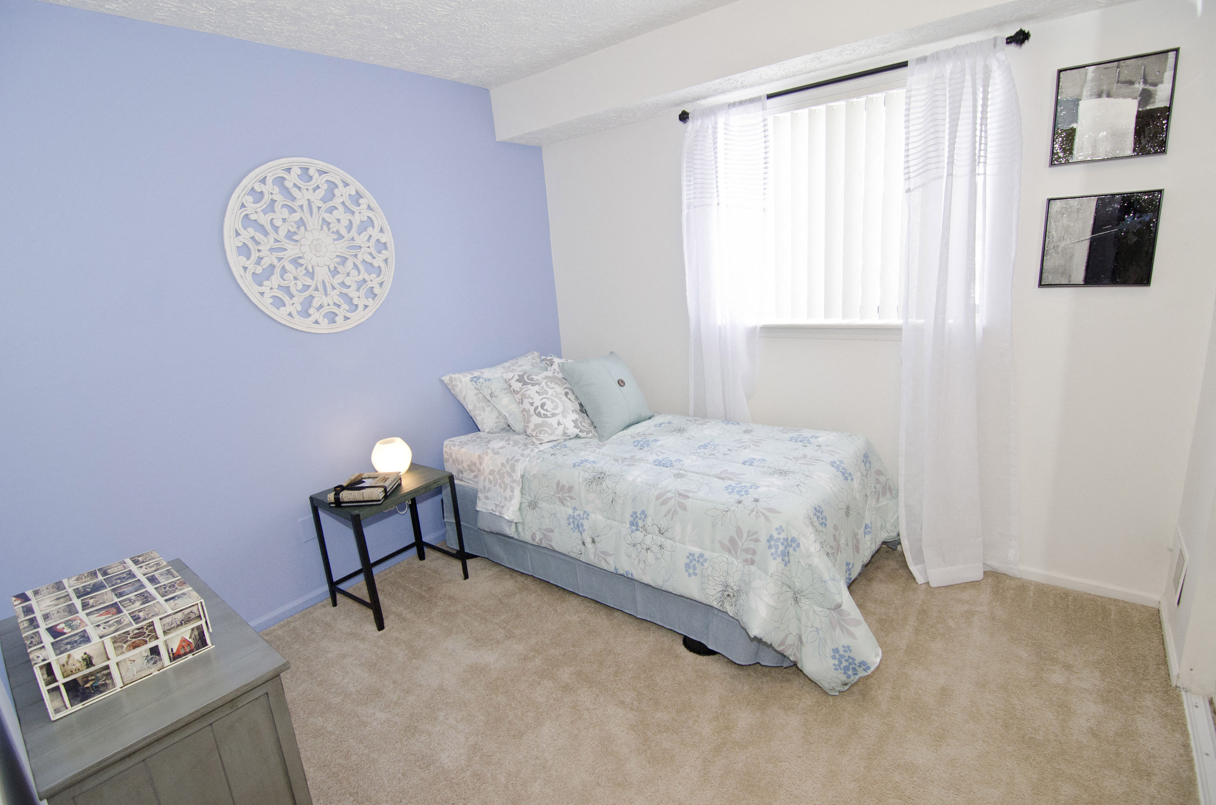 Spacious bedrooms in East Lansing Apartments near Michigan State University | Burnt Tree