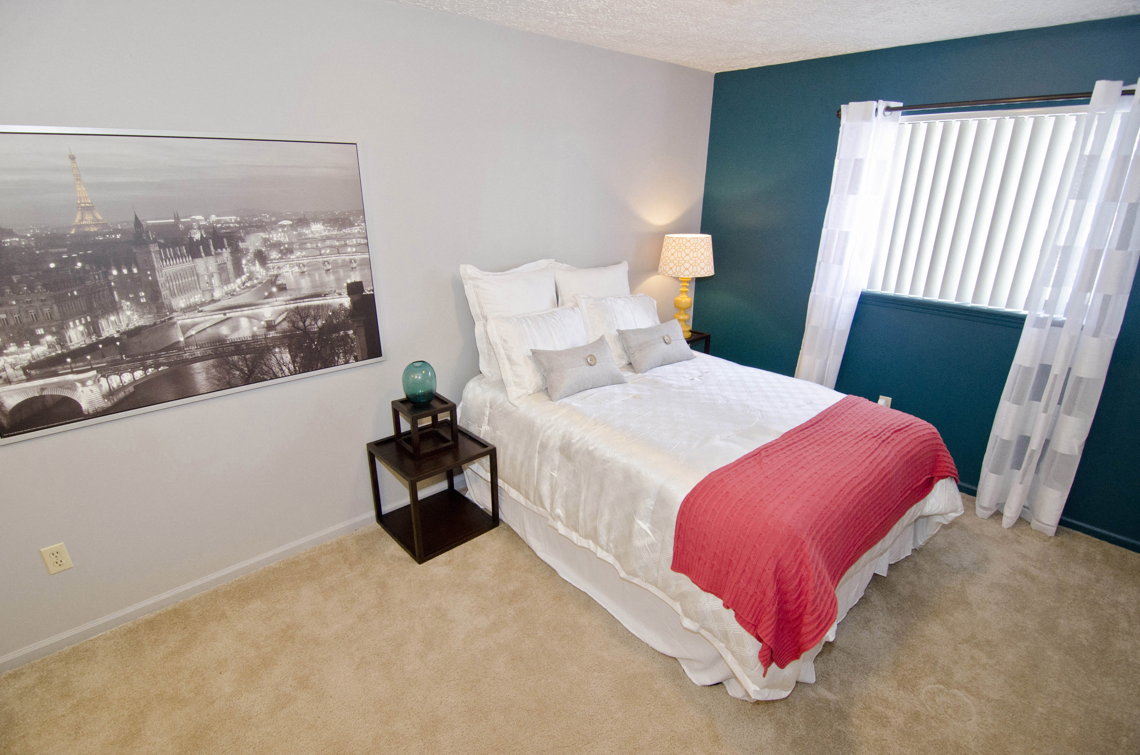 Spacious bedrooms in East Lansing Apartments near Michigan State University | Burnt Tree