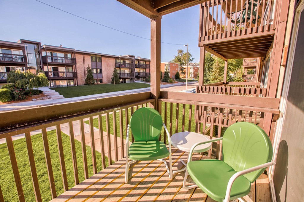 Balcony at Cedar Village Apartments near Michigan State University in East Lansing, MI
