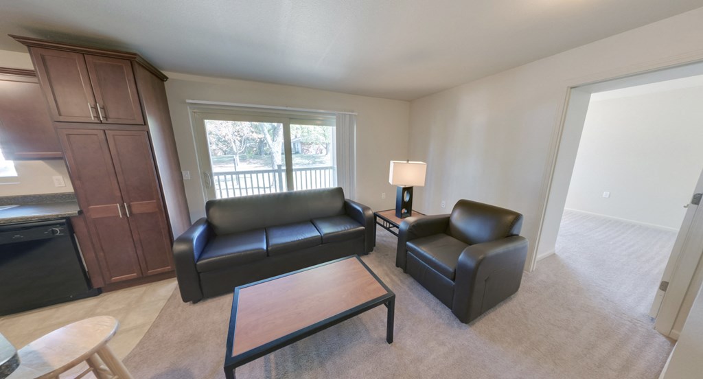 Spacious Kitchen and Living room in East Lansing Apartments near Michigan State University | Old Canton