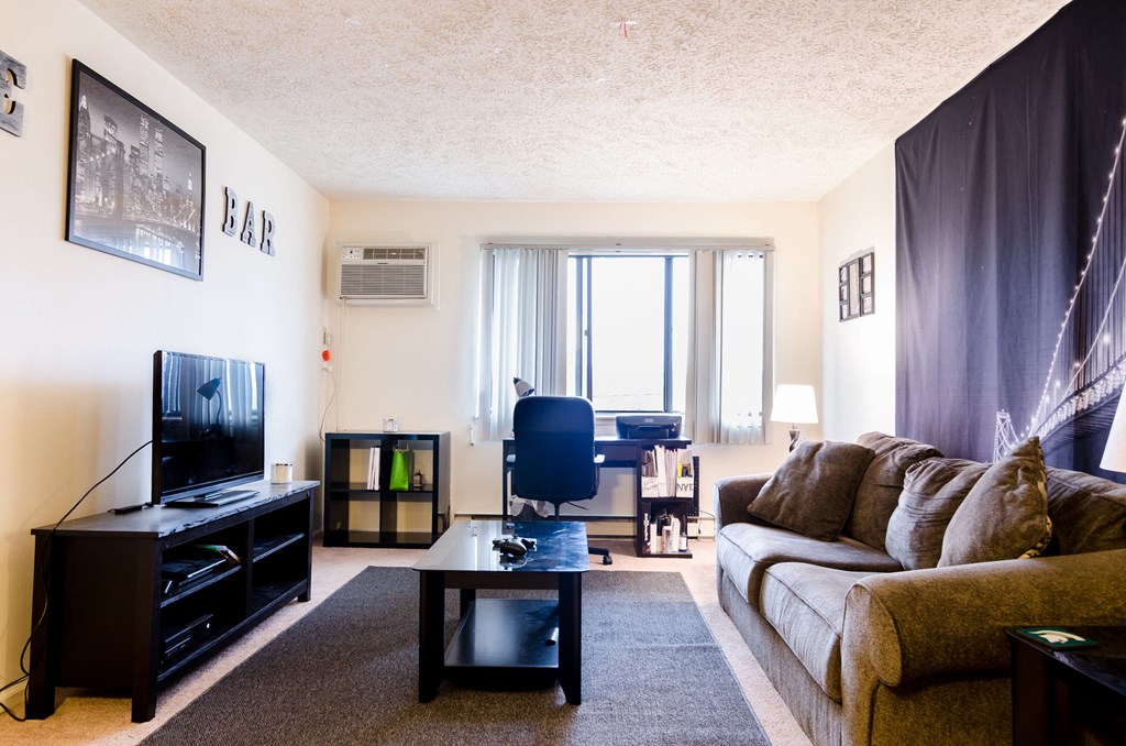 Spacious Living room in East Lansing Apartments near Michigan State University | Stoneridge