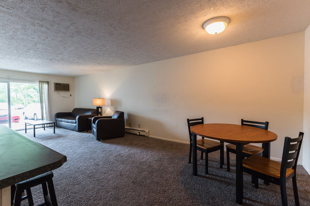 Spacious Living room in East Lansing Apartments near Michigan State University | Waters Edge