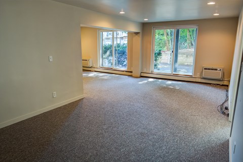 Spacious Living room in East Lansing Apartments near Michigan State University | West Village