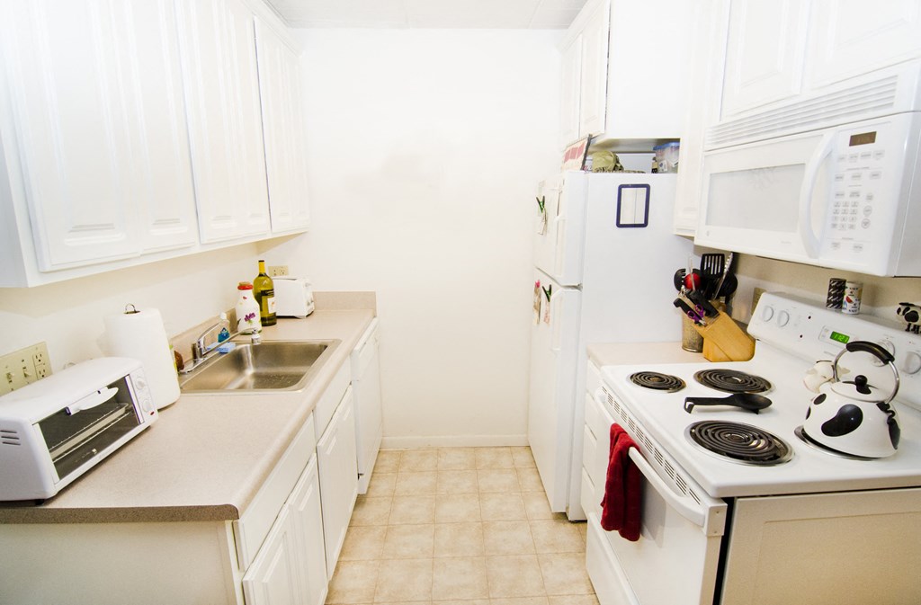 Spacious Kitchen and Living room in East Lansing Apartments near Michigan State University | Woodmere