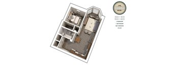 1 Bed 1 Bath Bay Window