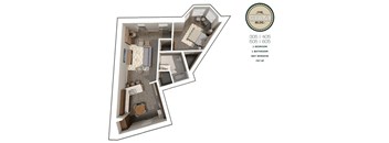 1 Bed 1 Bath Bay Window