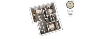 2 Bed 2 Bath