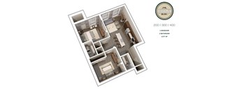 2 Bed 2 Bath