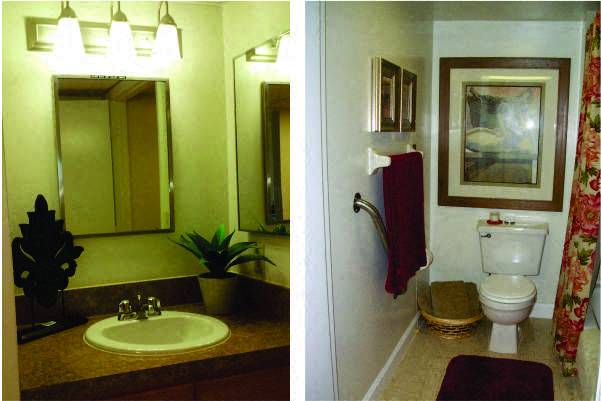 a bathroom with a sink and a toilet and a mirror